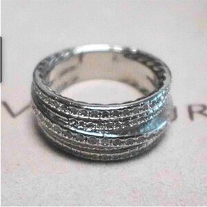 David Yurman Stamped Sterling Silver Multi-Band Ring 7